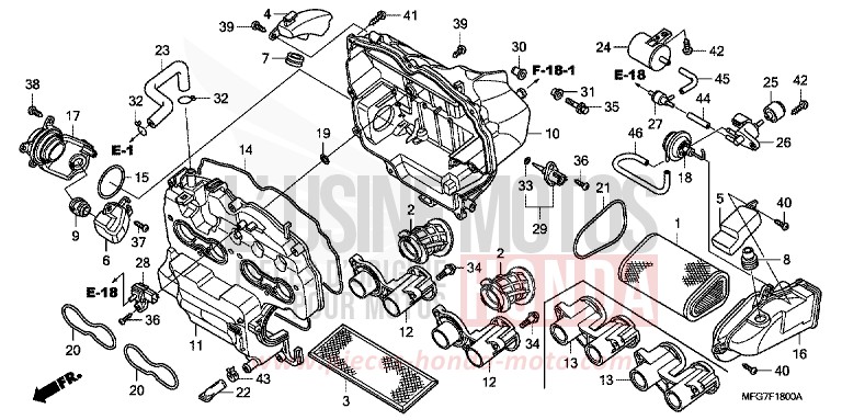 LUFTFILTER von Hornet ABS PEARL SIENA RED (R320) von 2009